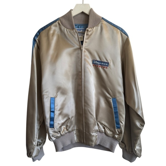Vintage 80’s Disney MGM Studios Satin Zip Jacket, Size M - Picture 1 of 7